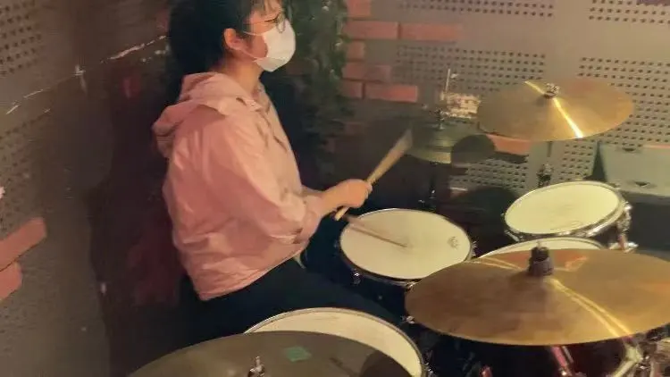 playing drums